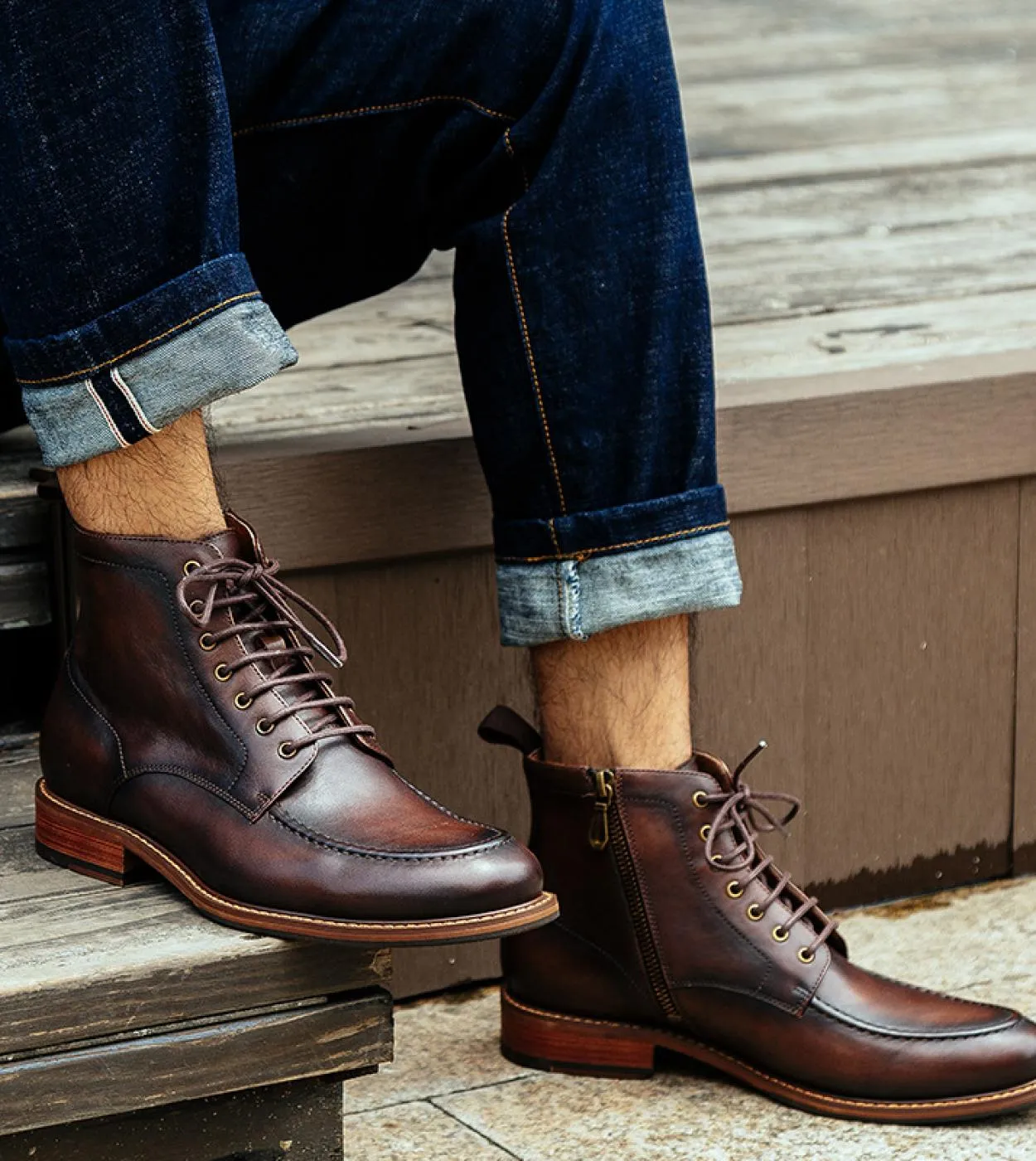 2023 Stivaletti invernali da uomo in vera pelle di mucca Moda nuovo stile Botas Scarpe eleganti casual nere con lacci comodi Wit