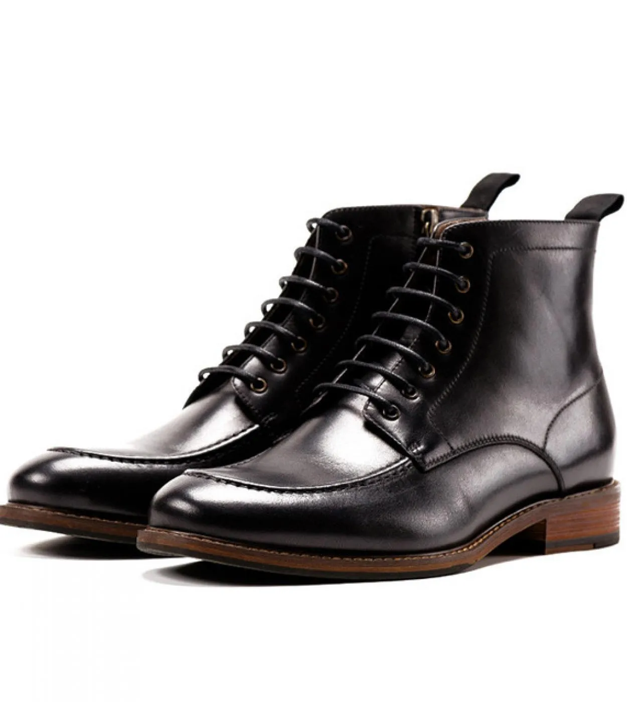 2023 Stivaletti invernali da uomo in vera pelle di mucca Moda nuovo stile Botas Scarpe eleganti casual nere con lacci comodi Wit