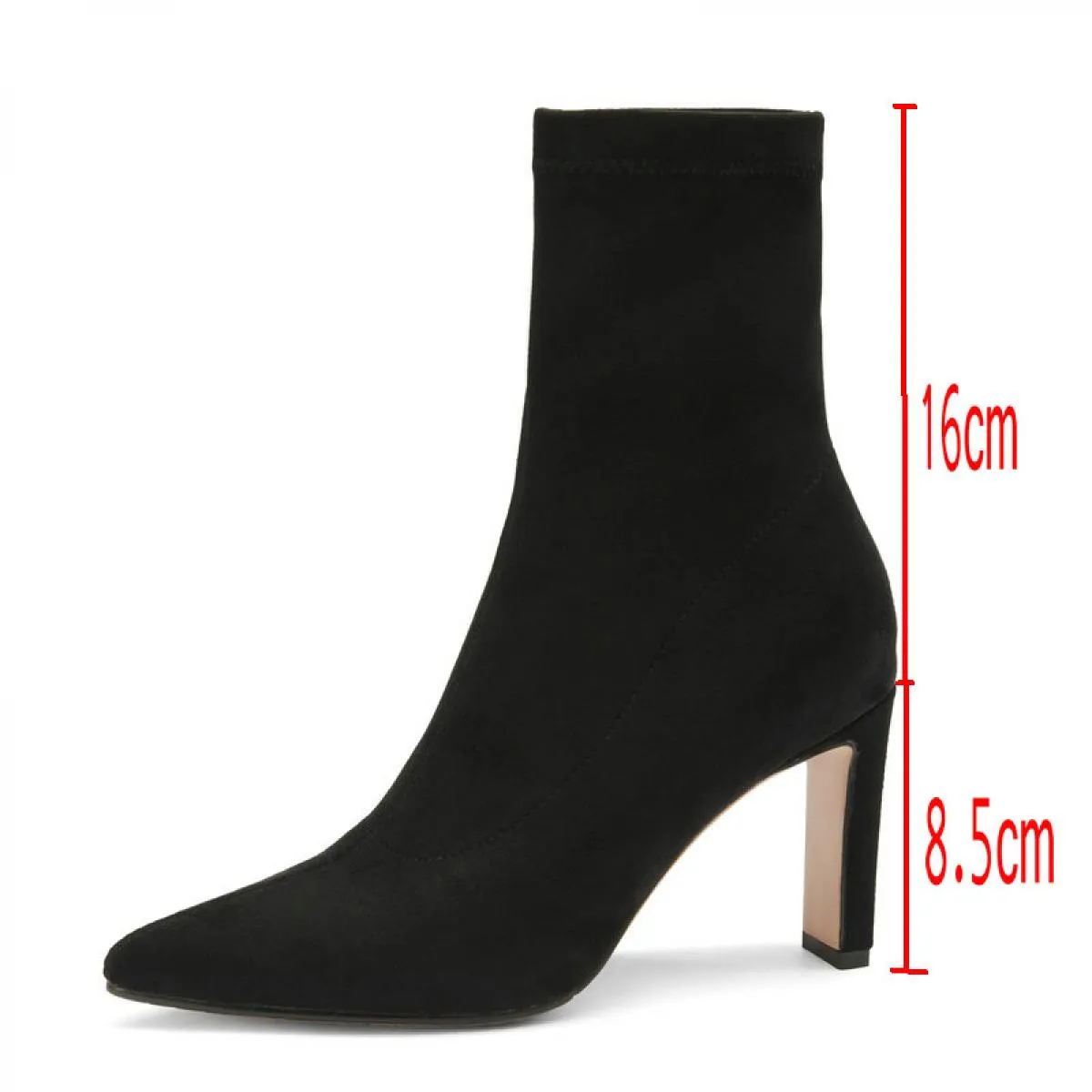 2024 nuovo tacco alto punta a punta stivaletti da donna ufficio moda donna scarpe in vera pelle donna inverno taglia 34 42