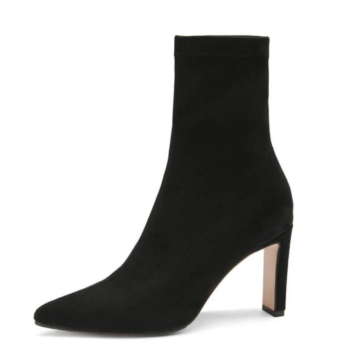 2024 nuovo tacco alto punta a punta stivaletti da donna ufficio moda donna scarpe in vera pelle donna inverno taglia 34 42