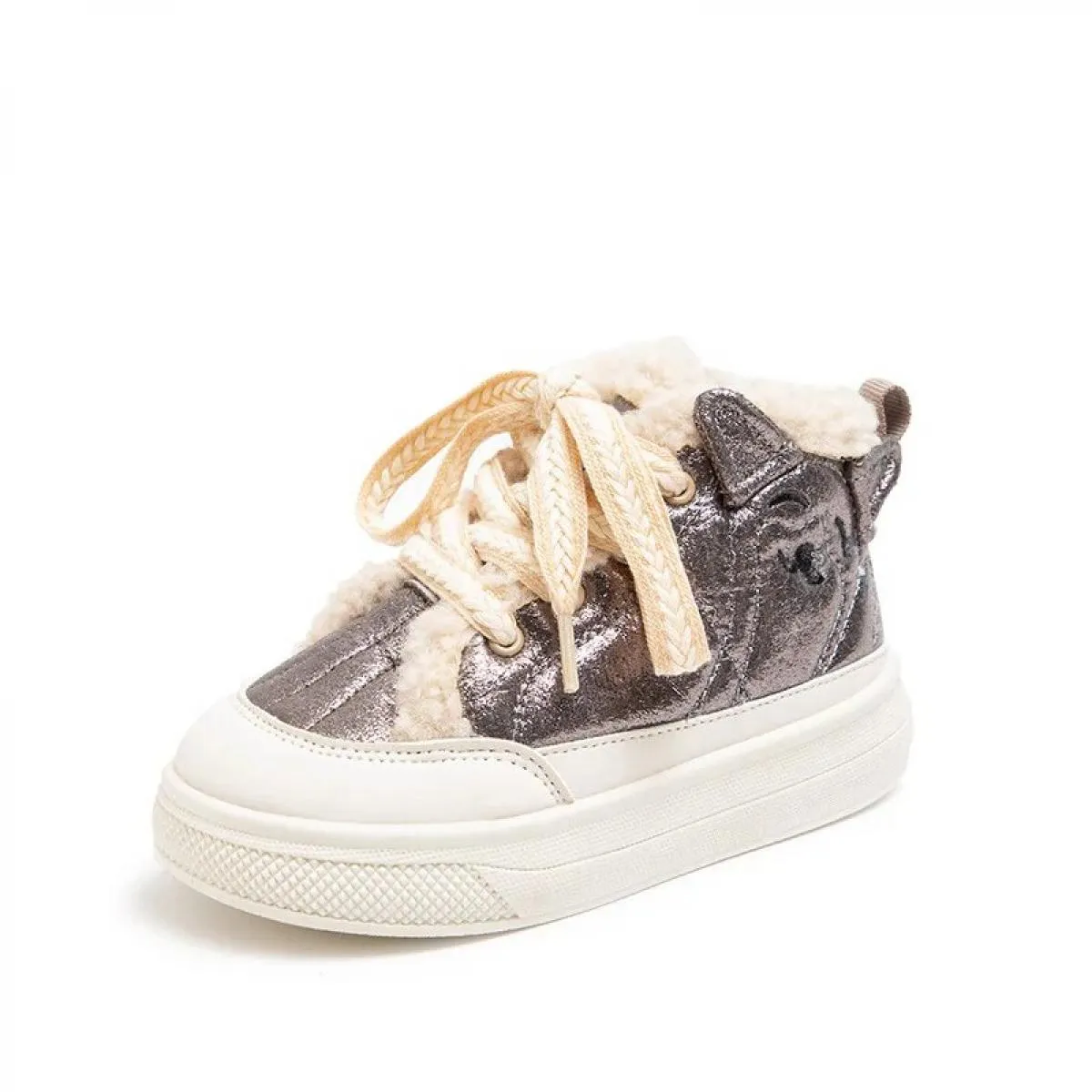 2024 stivaletti invernali in peluche per bambini ragazzi ragazze nuove scarpe di cotone calde stivali da neve in pelle pu per di