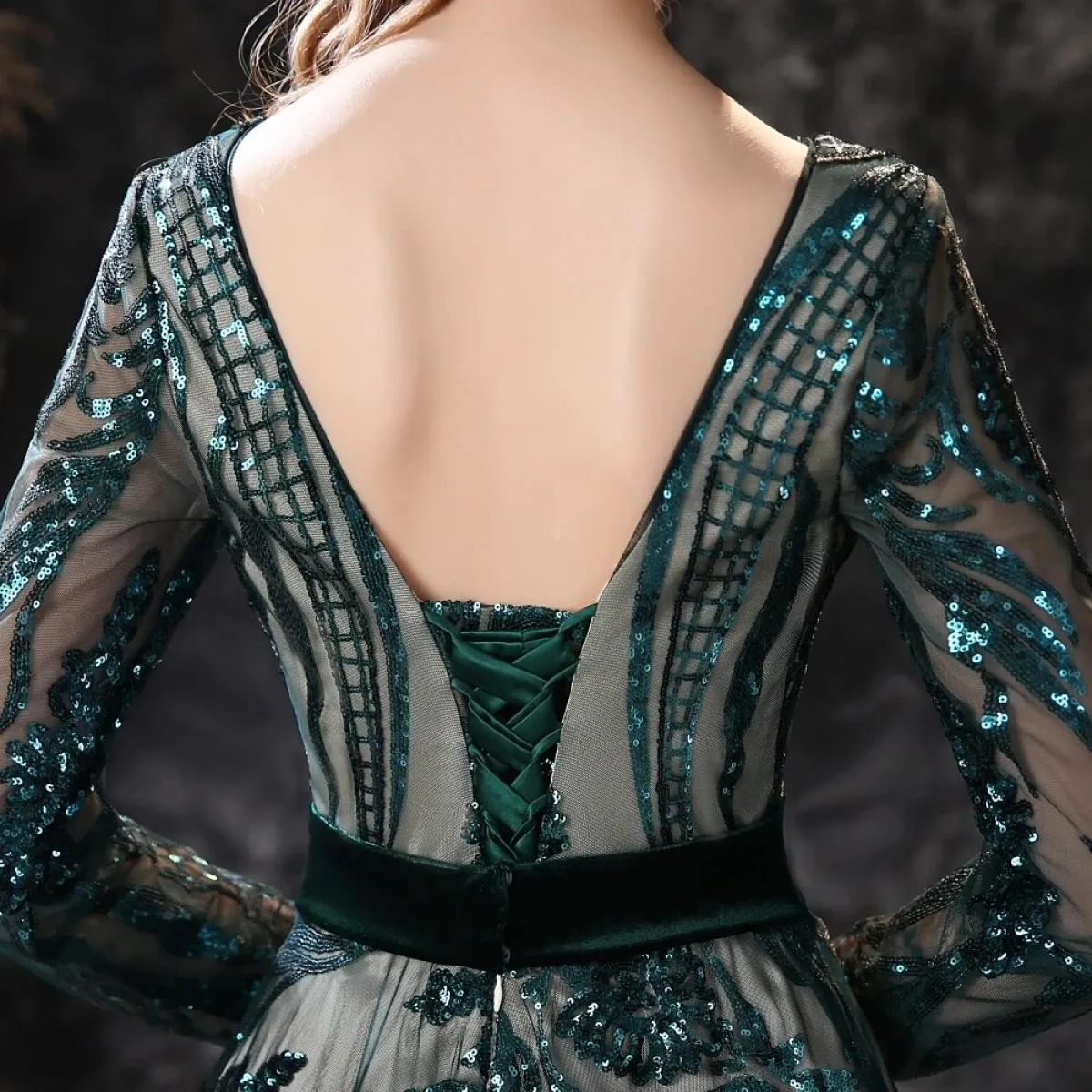Abito da sera musulmano a maniche lunghe Abito da sera lungo elegante da sera Lungo