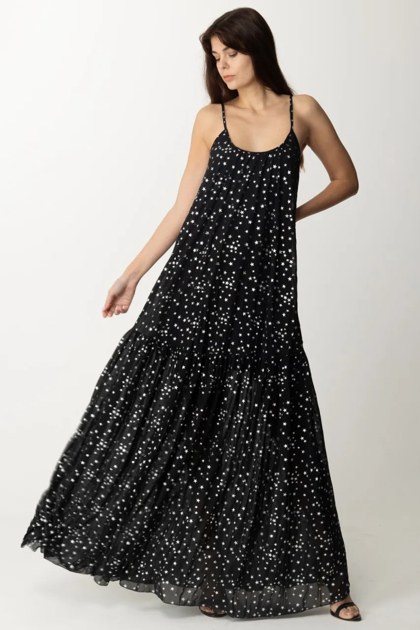 Abito lungo con balza Starlet BLACK STAR