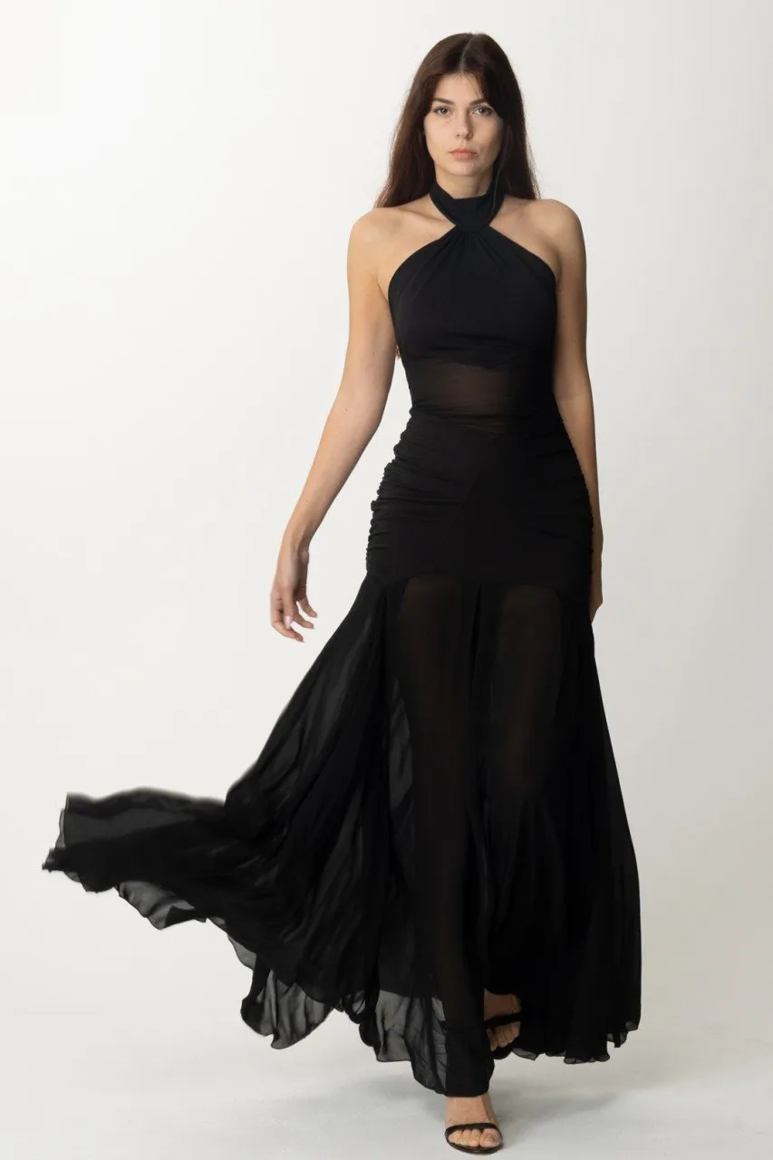 Abito lungo con trasparenze Sienna Black