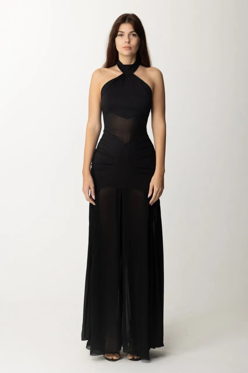 Abito lungo con trasparenze Sienna Black