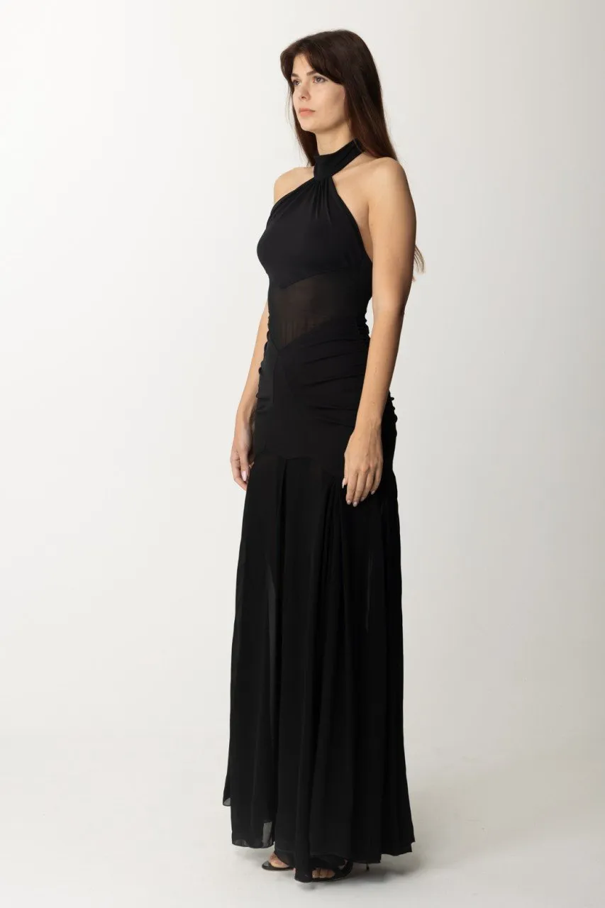 Abito lungo con trasparenze Sienna Black