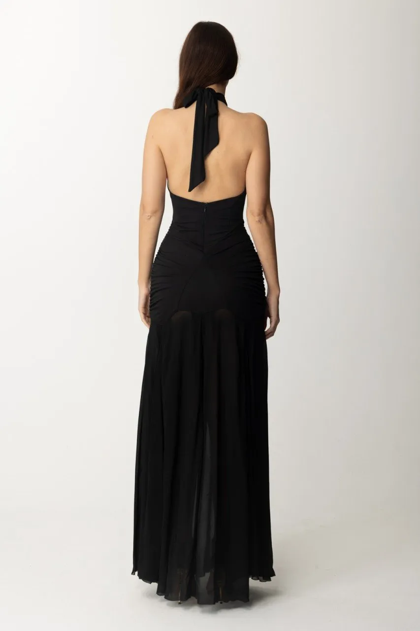 Abito lungo con trasparenze Sienna Black