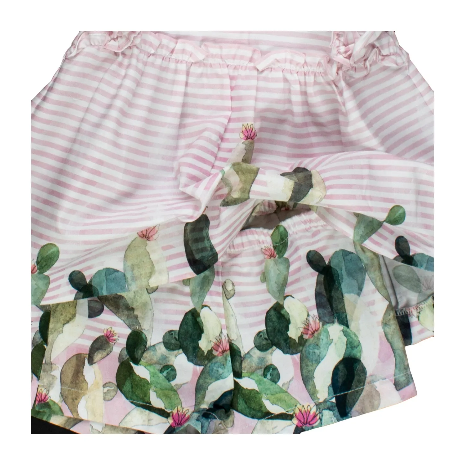 Abito Rosa A Righe Bimba Bebè
