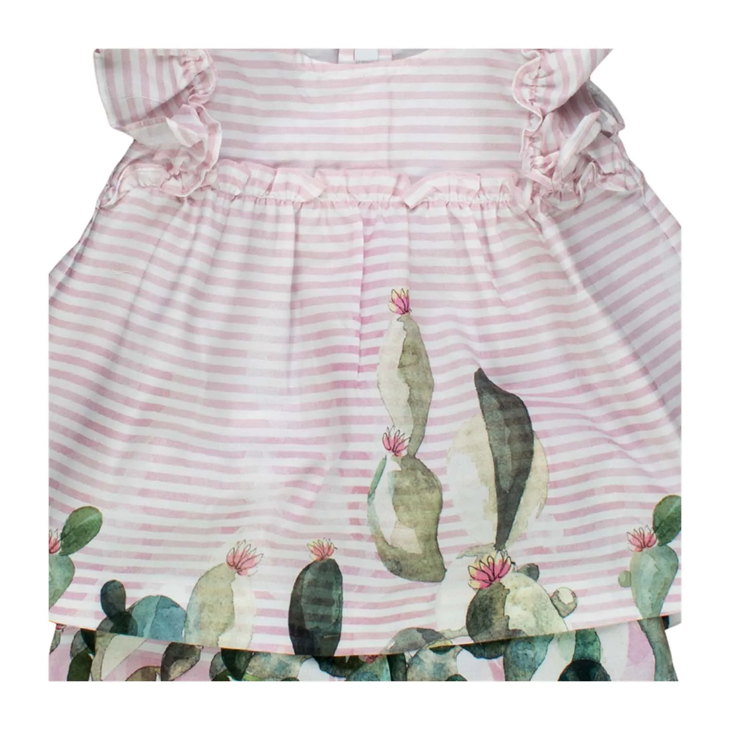 Abito Rosa A Righe Bimba Bebè
