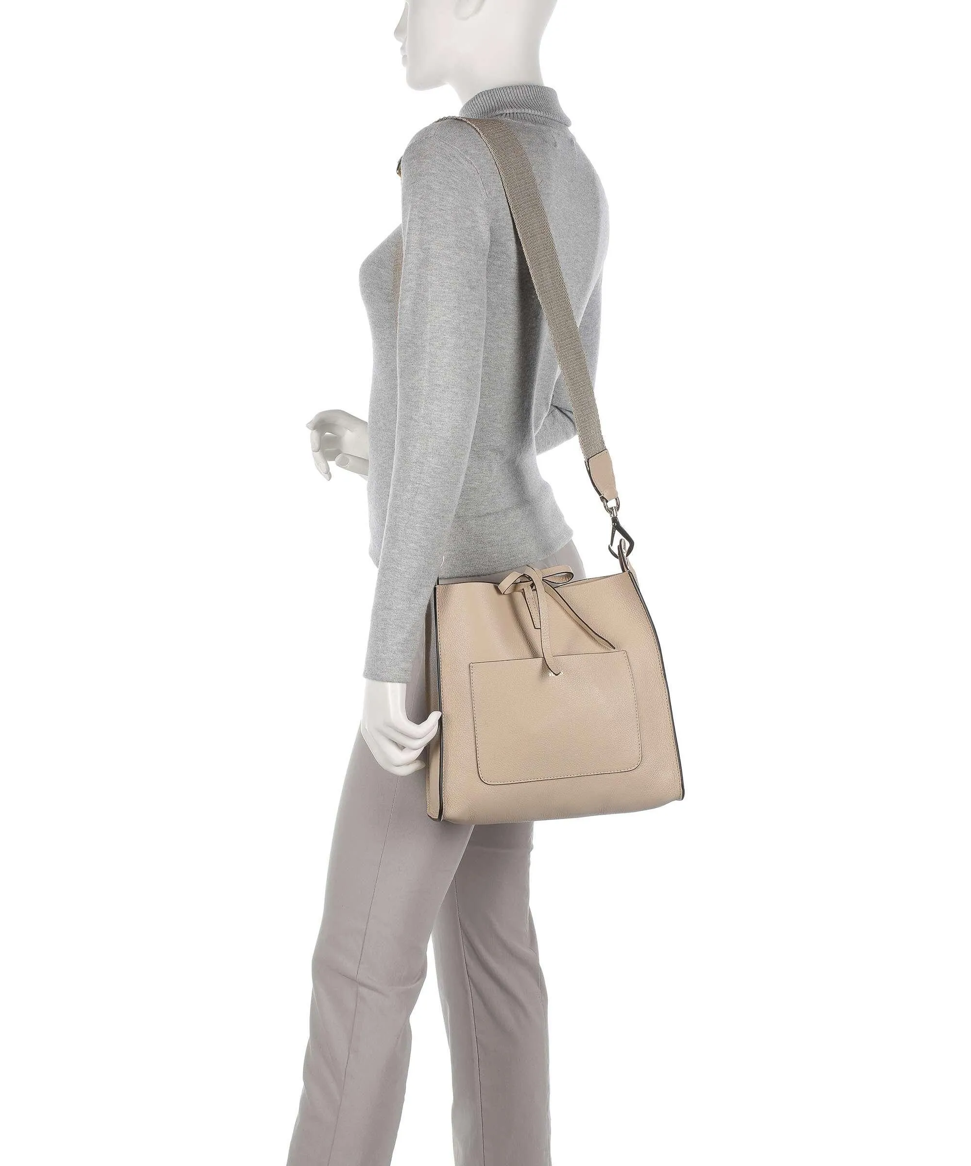  Abro Dalia Raquel Borsa a tracolla pelle granulata beige  