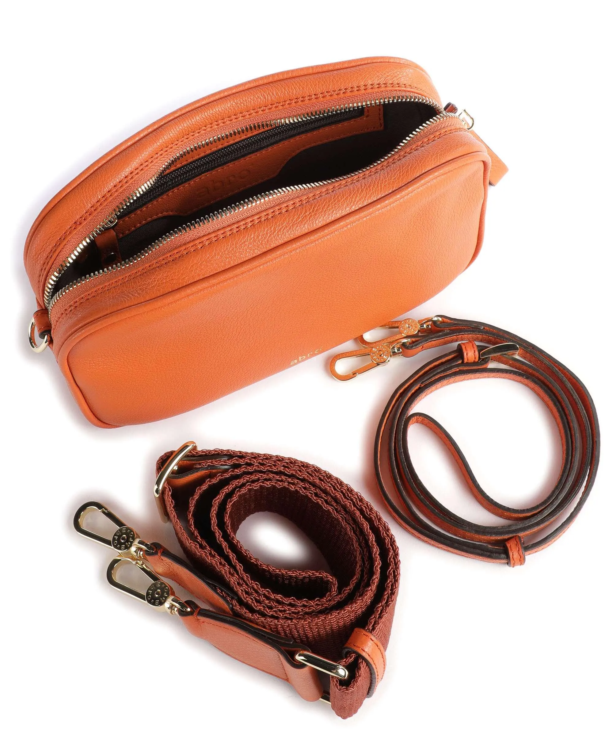 Abro Dalia Tina Borsa a tracolla pelle di vacchetta grana arancio  