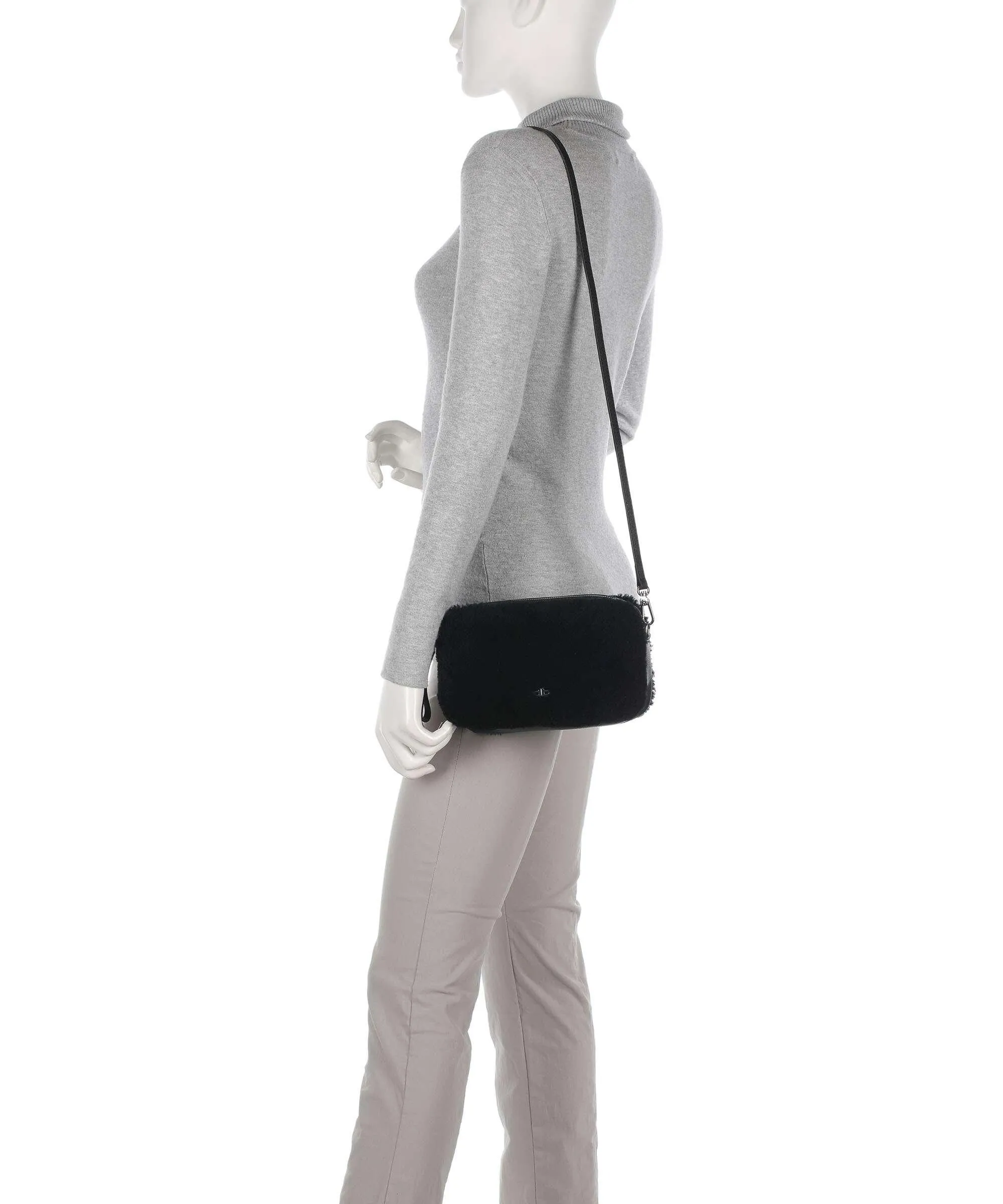  Abro Shearling Tina Borsa a tracolla pelliccia nero  