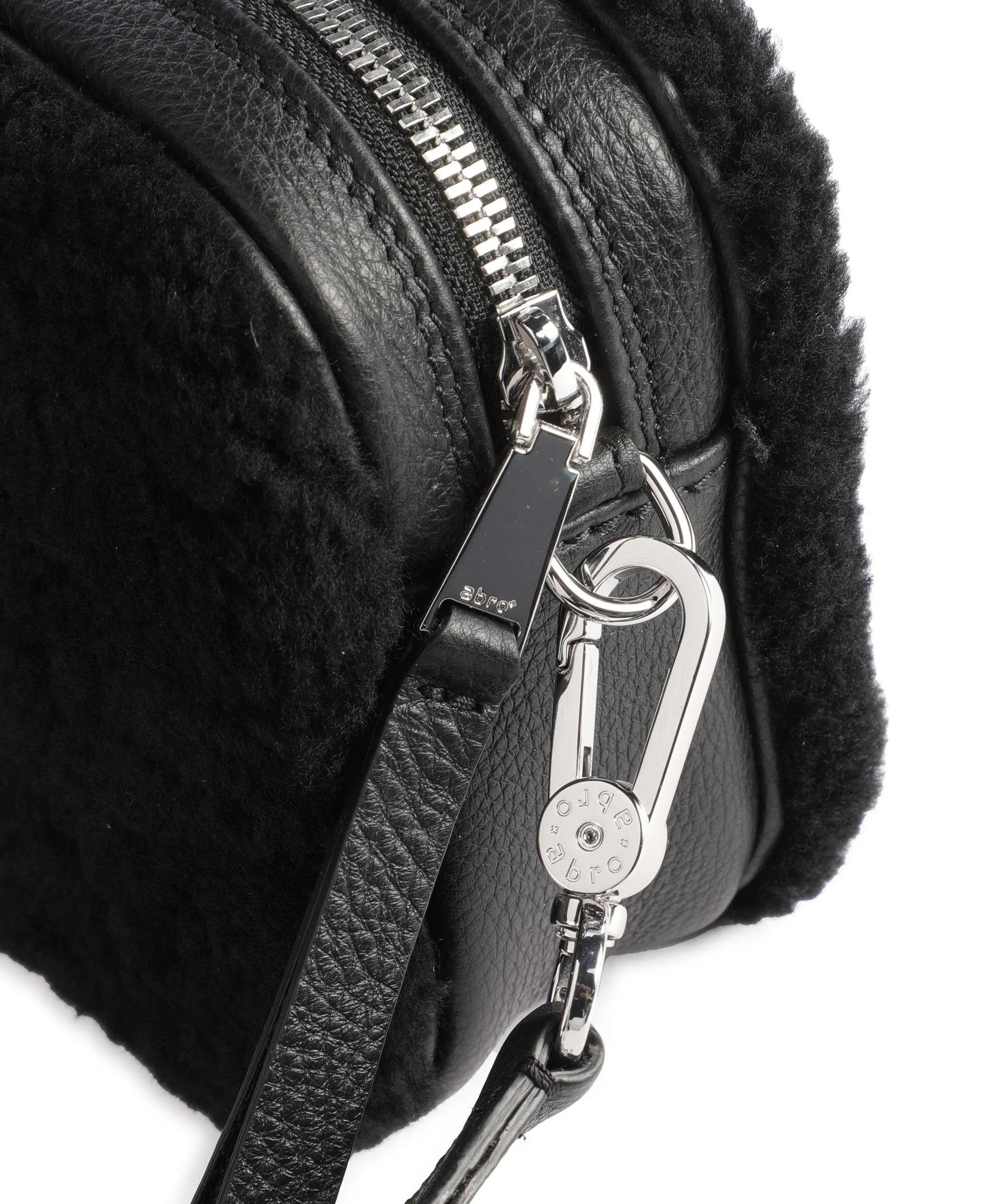  Abro Shearling Tina Borsa a tracolla pelliccia nero  