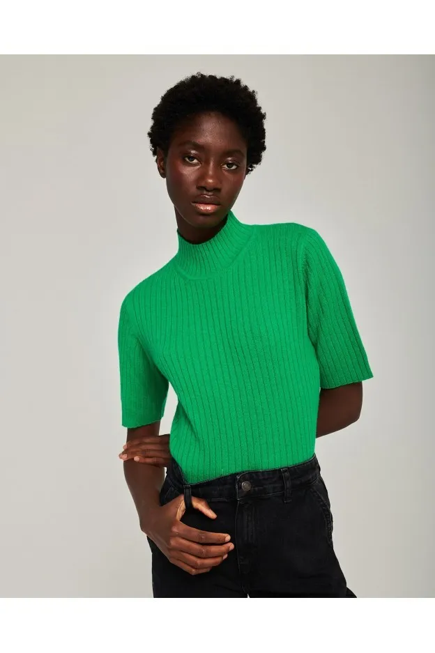 Absolut Cashmere Eddie Maglia A Coste Con Collo Alto