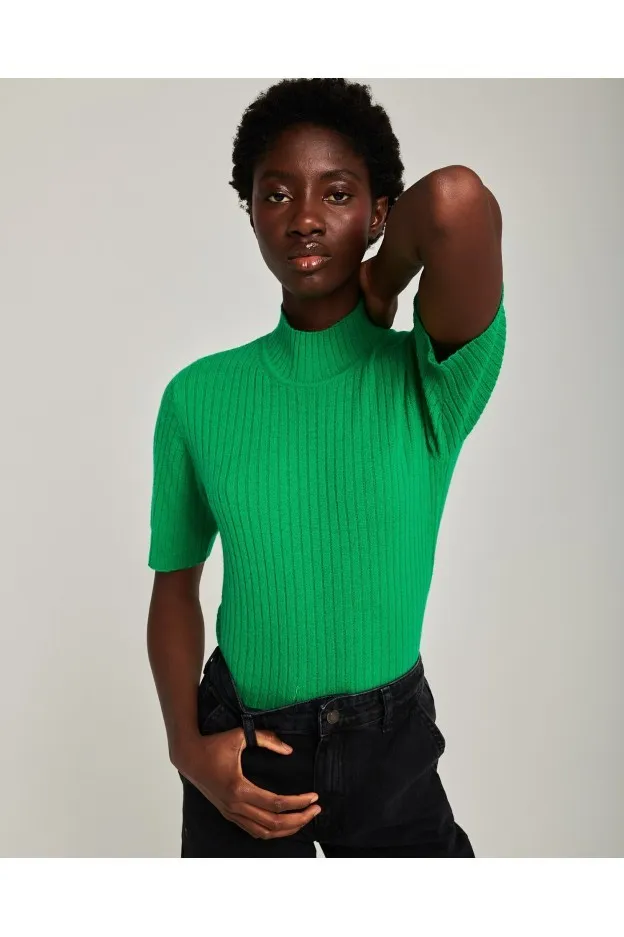 Absolut Cashmere Eddie Maglia A Coste Con Collo Alto