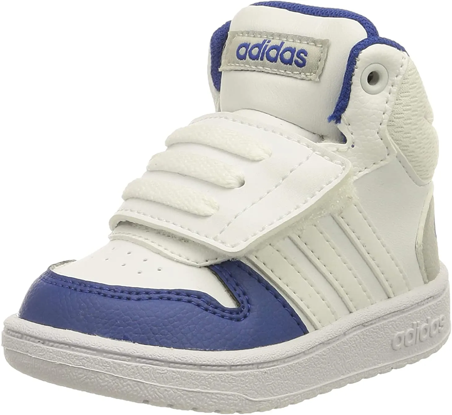 Adidas  adidas Hoops Mid 2.0 I, Scarpe da Ginnastica Unisex-Bambini, Ftwr White/Ftwr White/Team Royal Blue,