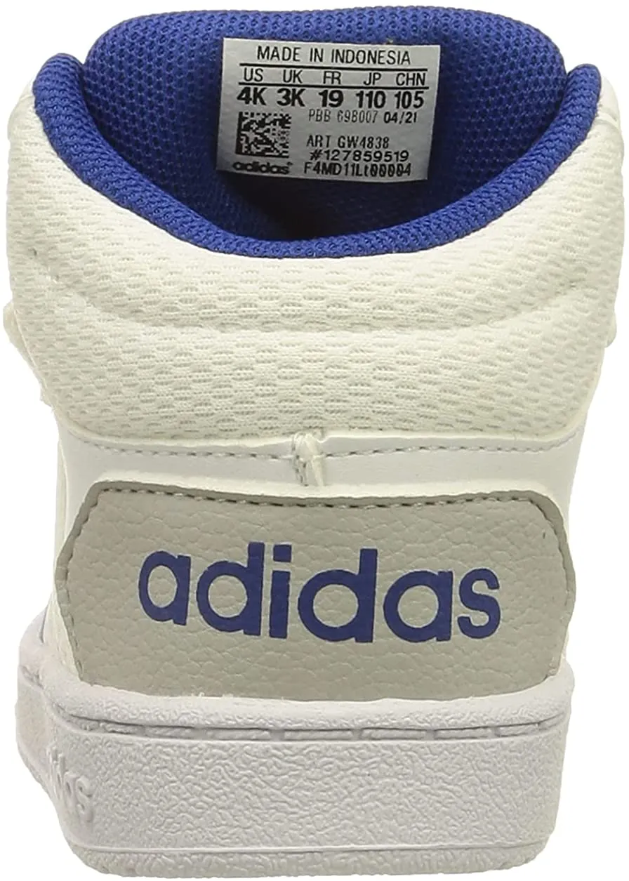 Adidas  adidas Hoops Mid 2.0 I, Scarpe da Ginnastica Unisex-Bambini, Ftwr White/Ftwr White/Team Royal Blue,