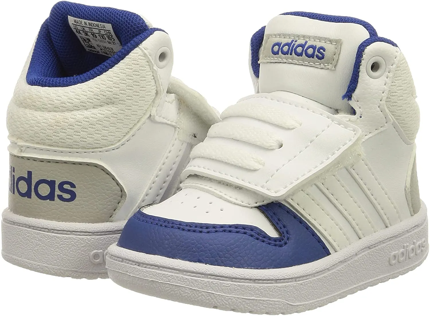 Adidas  adidas Hoops Mid 2.0 I, Scarpe da Ginnastica Unisex-Bambini, Ftwr White/Ftwr White/Team Royal Blue,