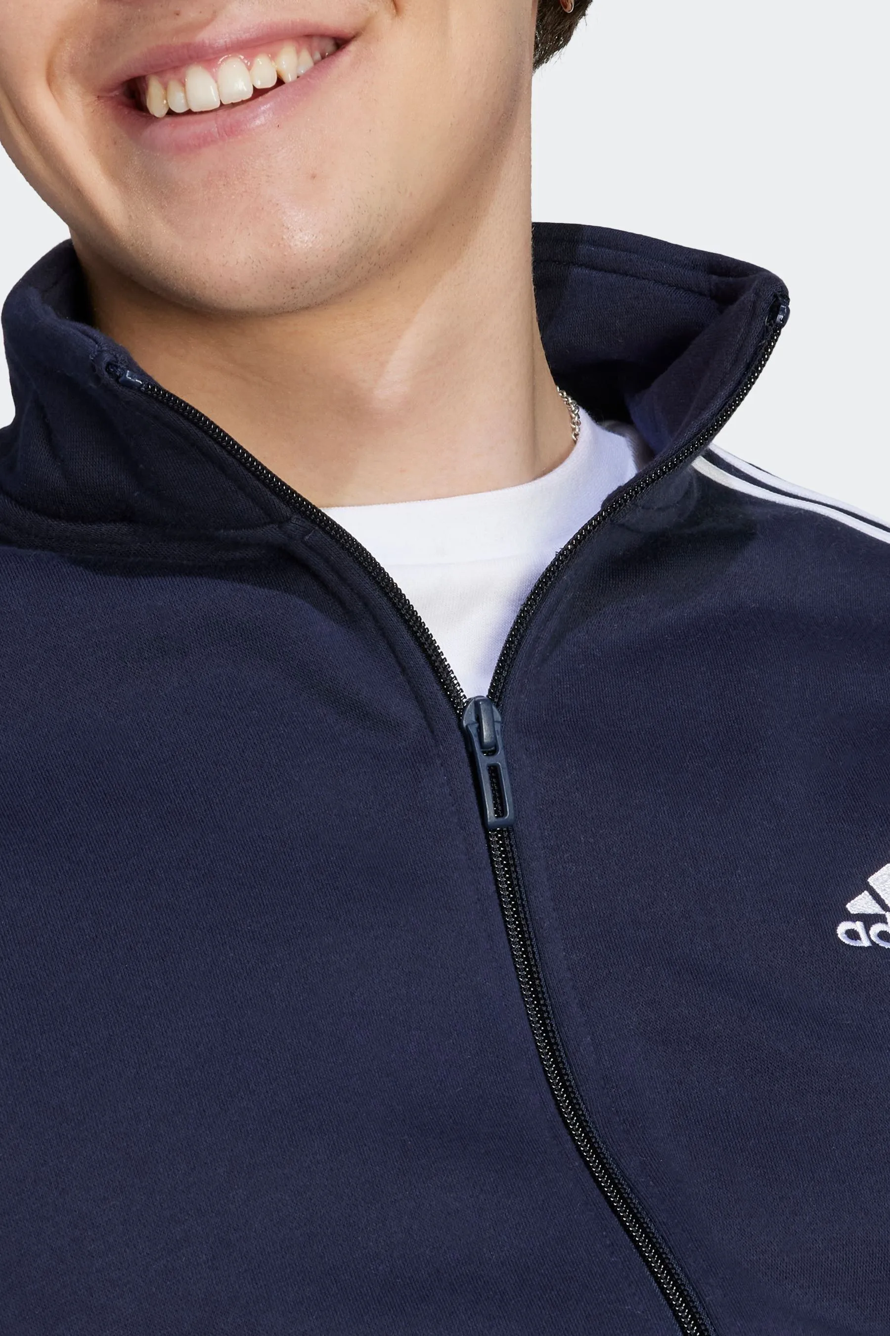 Adidas Tuta basic in pile con 3 strisce