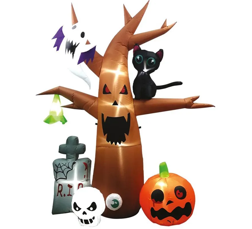 Albero Autogonfiabile di Halloween con LED da 240 cm