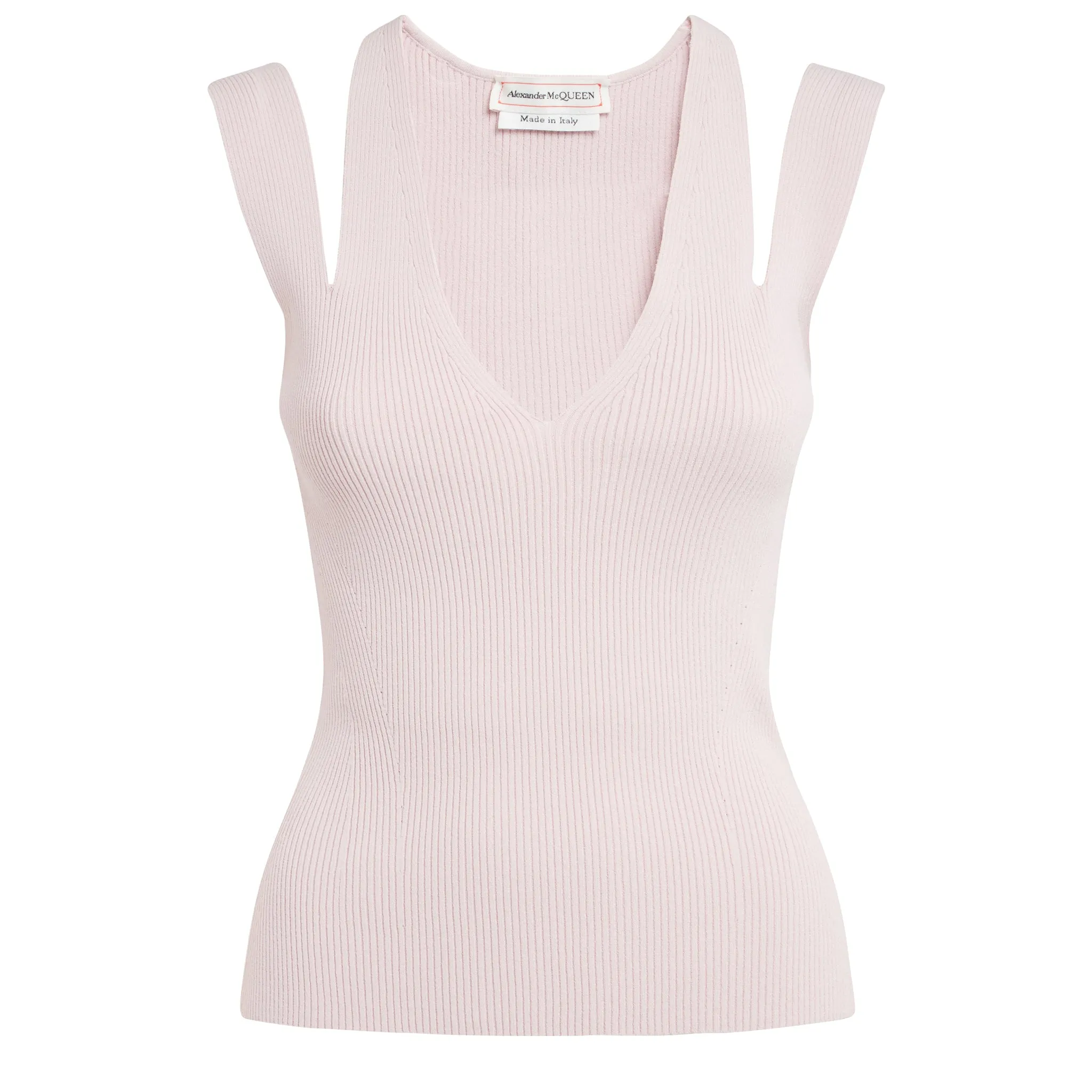 ALEXANDER MCQUEEN  Top in maglia rosa