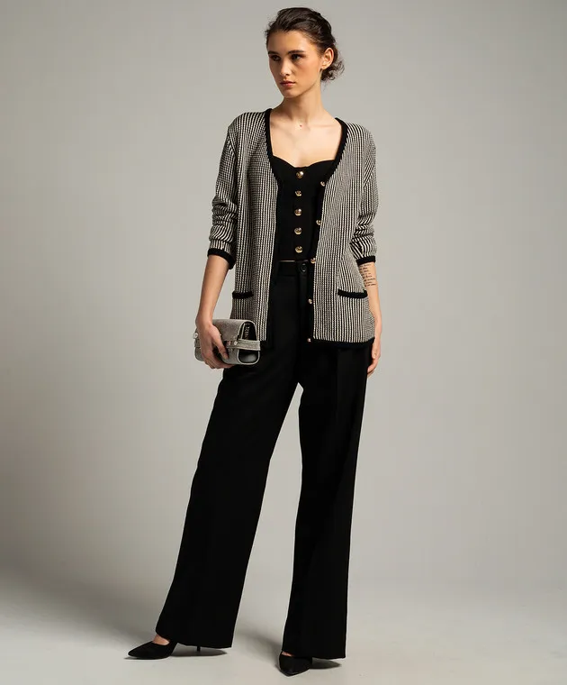 Anine Bing Cardigan DAVE a righe nere A090316073