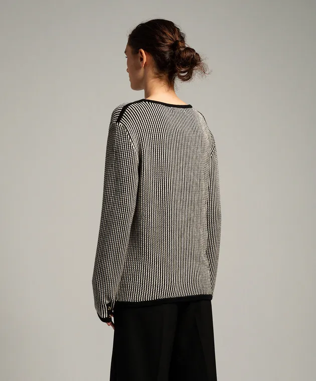 Anine Bing Cardigan DAVE a righe nere A090316073
