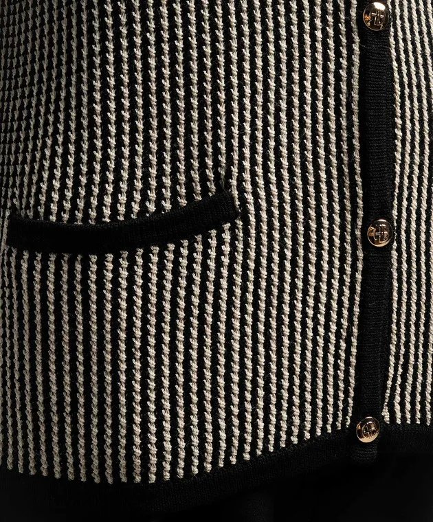 Anine Bing Cardigan DAVE a righe nere A090316073