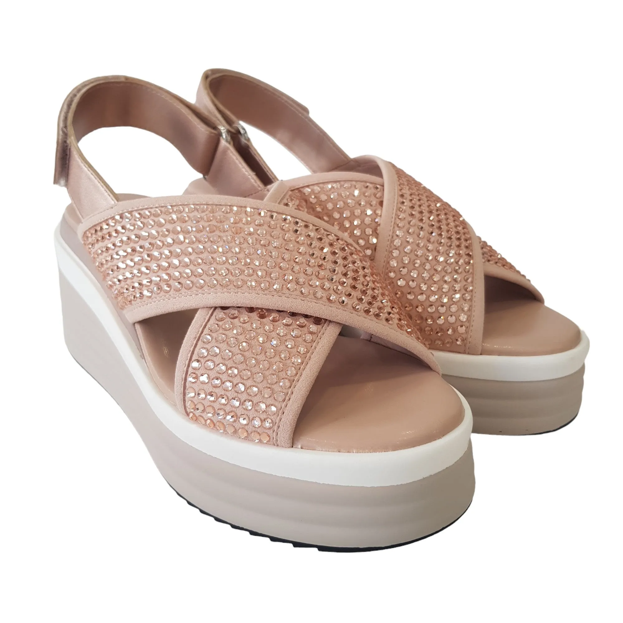 Apepazza Sandalo Zeppa Donna Pelle nude Rif.716