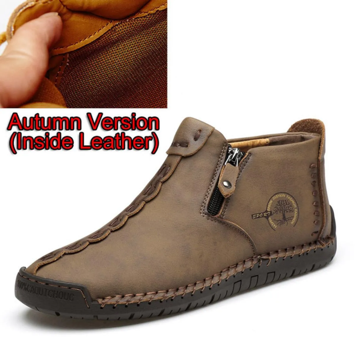 Big Size 3848 Stivali da uomo moda con pelliccia Stivaletti fatti a mano caldi invernali Vendita calda Scarpe da neve Scarpe da