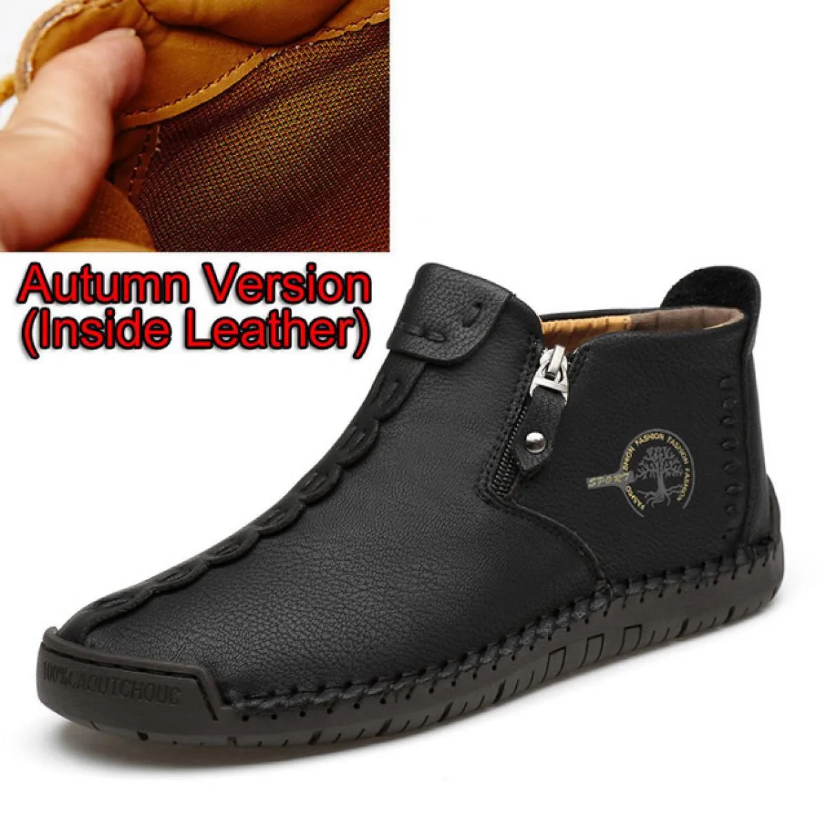Big Size 3848 Stivali da uomo moda con pelliccia Stivaletti fatti a mano caldi invernali Vendita calda Scarpe da neve Scarpe da