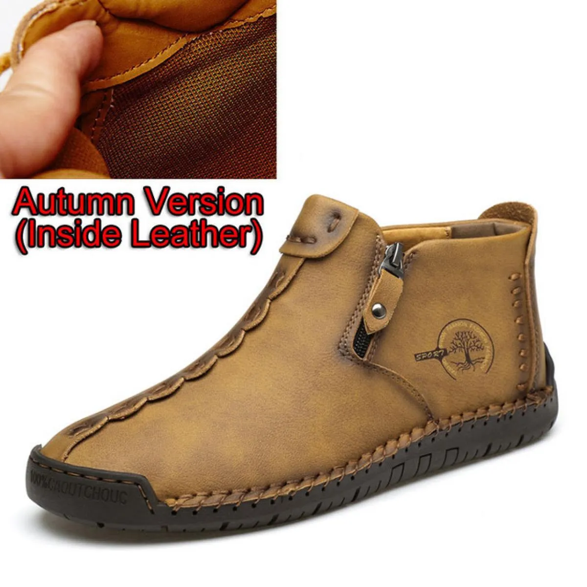 Big Size 3848 Stivali da uomo moda con pelliccia Stivaletti fatti a mano caldi invernali Vendita calda Scarpe da neve Scarpe da