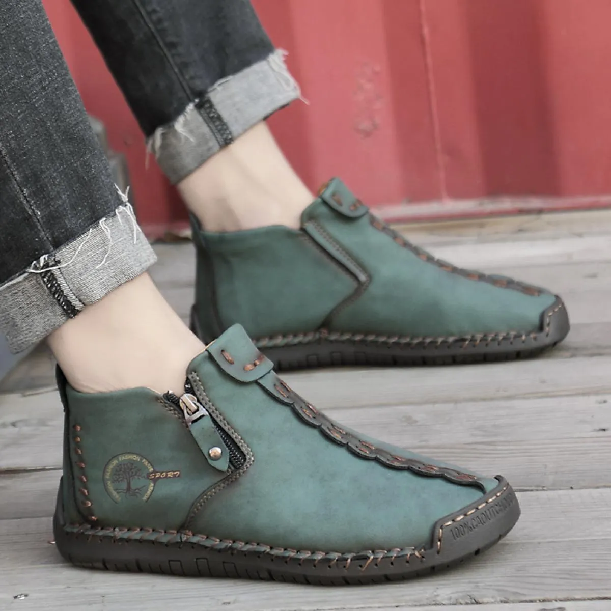 Big Size 3848 Stivali da uomo moda con pelliccia Stivaletti fatti a mano caldi invernali Vendita calda Scarpe da neve Scarpe da