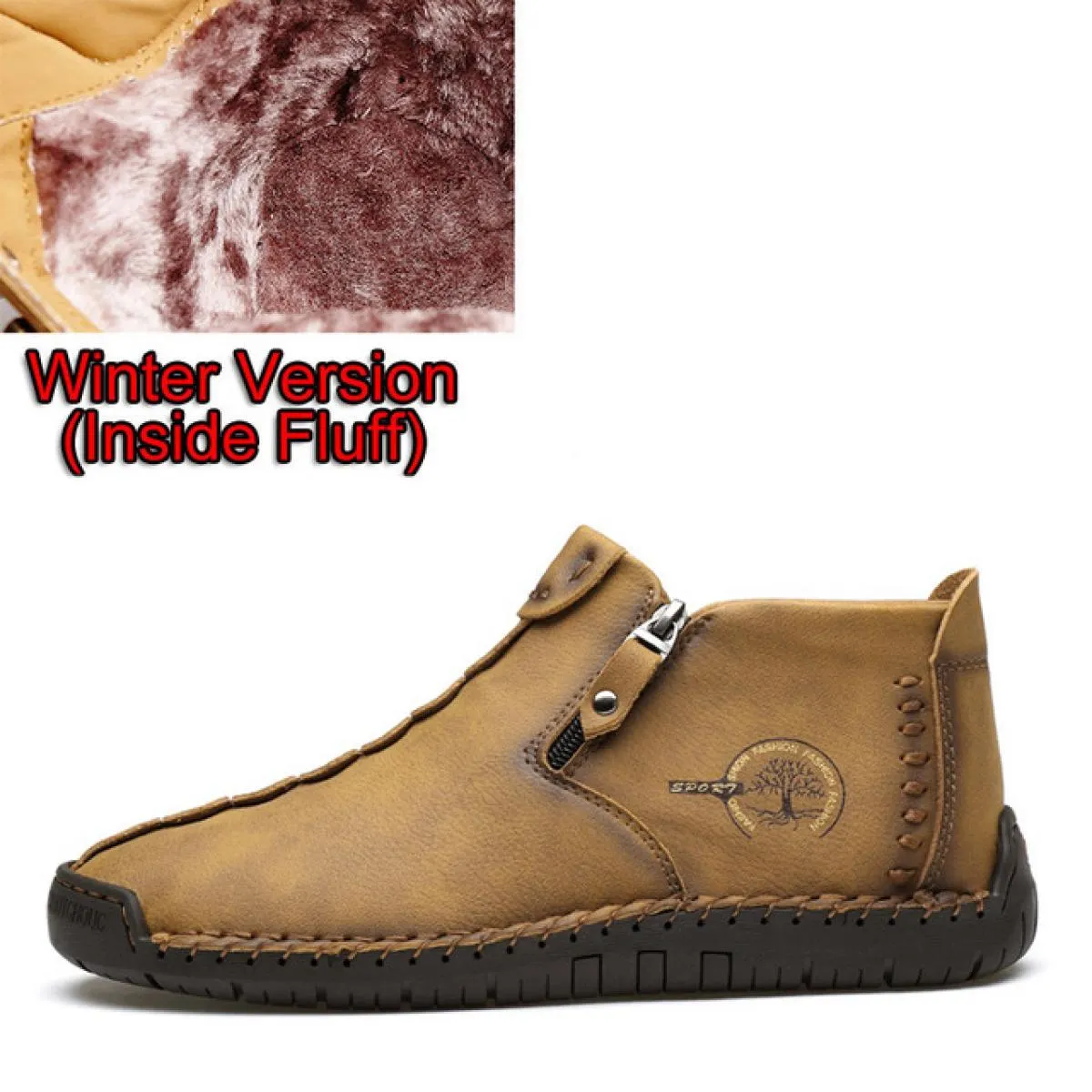 Big Size 3848 Stivali da uomo moda con pelliccia Stivaletti fatti a mano caldi invernali Vendita calda Scarpe da neve Scarpe da