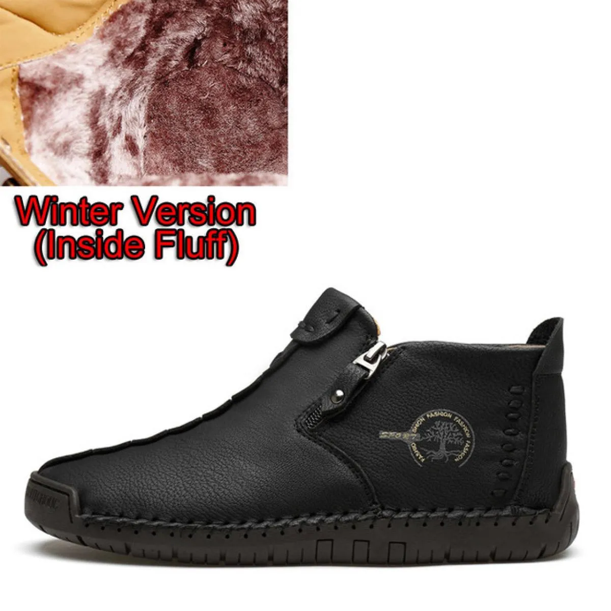 Big Size 3848 Stivali da uomo moda con pelliccia Stivaletti fatti a mano caldi invernali Vendita calda Scarpe da neve Scarpe da