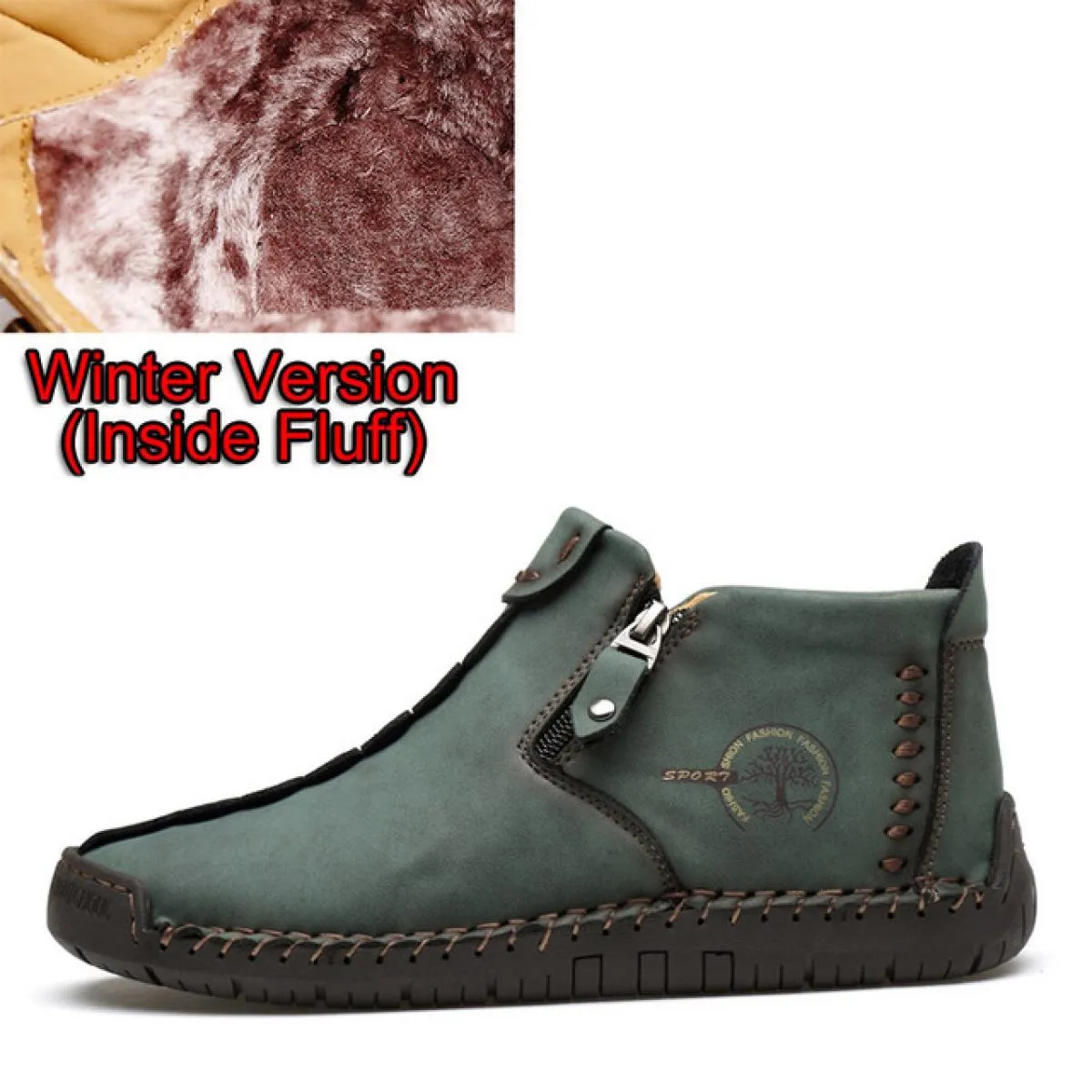 Big Size 3848 Stivali da uomo moda con pelliccia Stivaletti fatti a mano caldi invernali Vendita calda Scarpe da neve Scarpe da