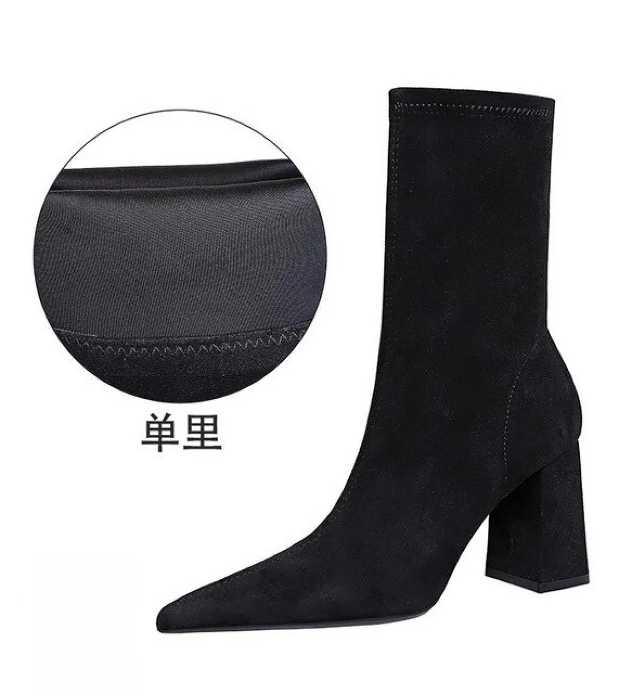 Bigtree Shoes Plus Size 43 Stivali con tacco alto Modern Stivaletti con punta a punta Donna Inverno Scarpe con tacchi caldi Tacc
