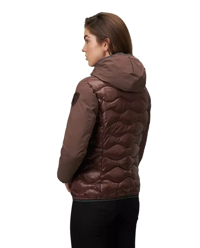 BLAUER Piumino Donna 22WBLDC08054 006355 Jo A-EE Lucido Cappuccio 386 CAFFE TOSTATO