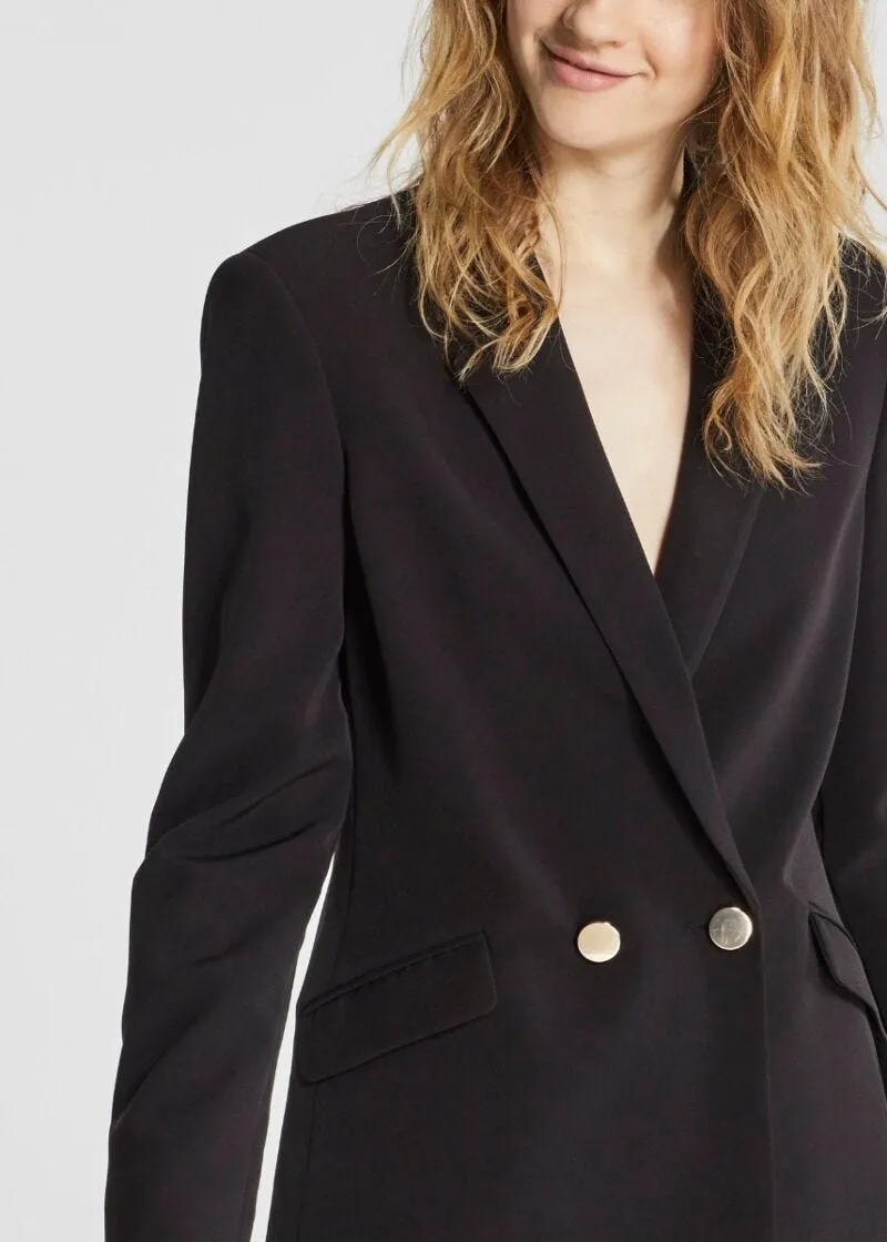 Blazer doppiopetto con bottoni gold