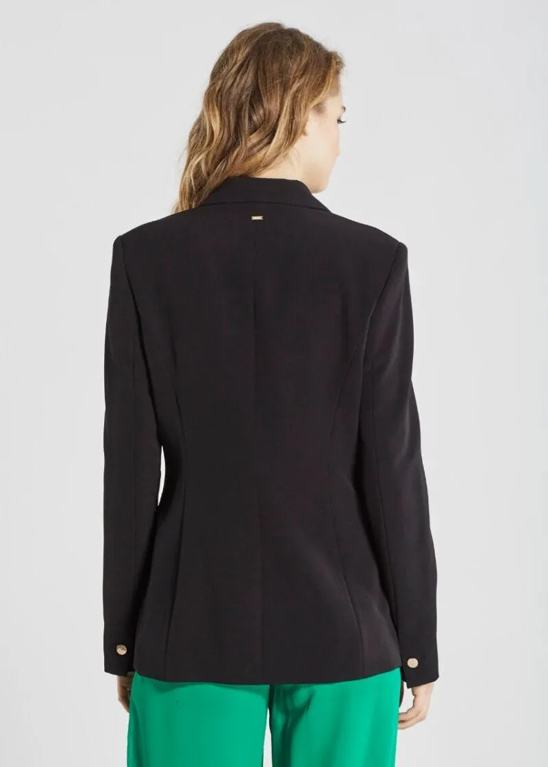 Blazer doppiopetto con bottoni gold