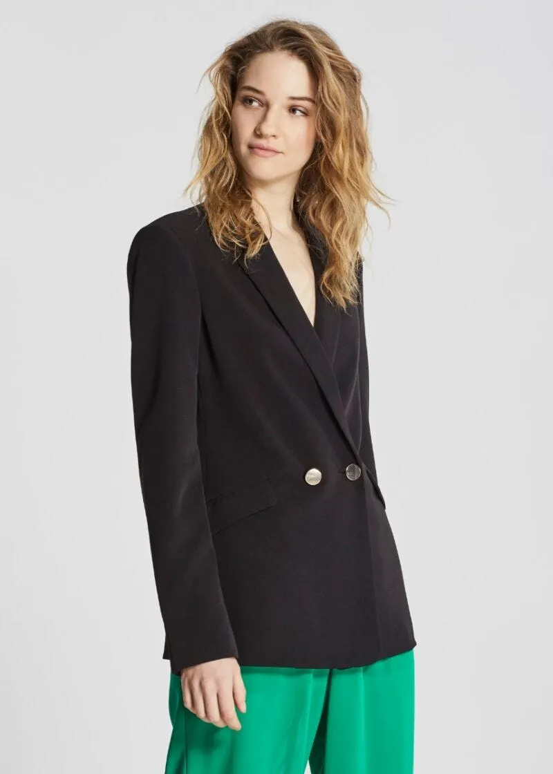 Blazer doppiopetto con bottoni gold