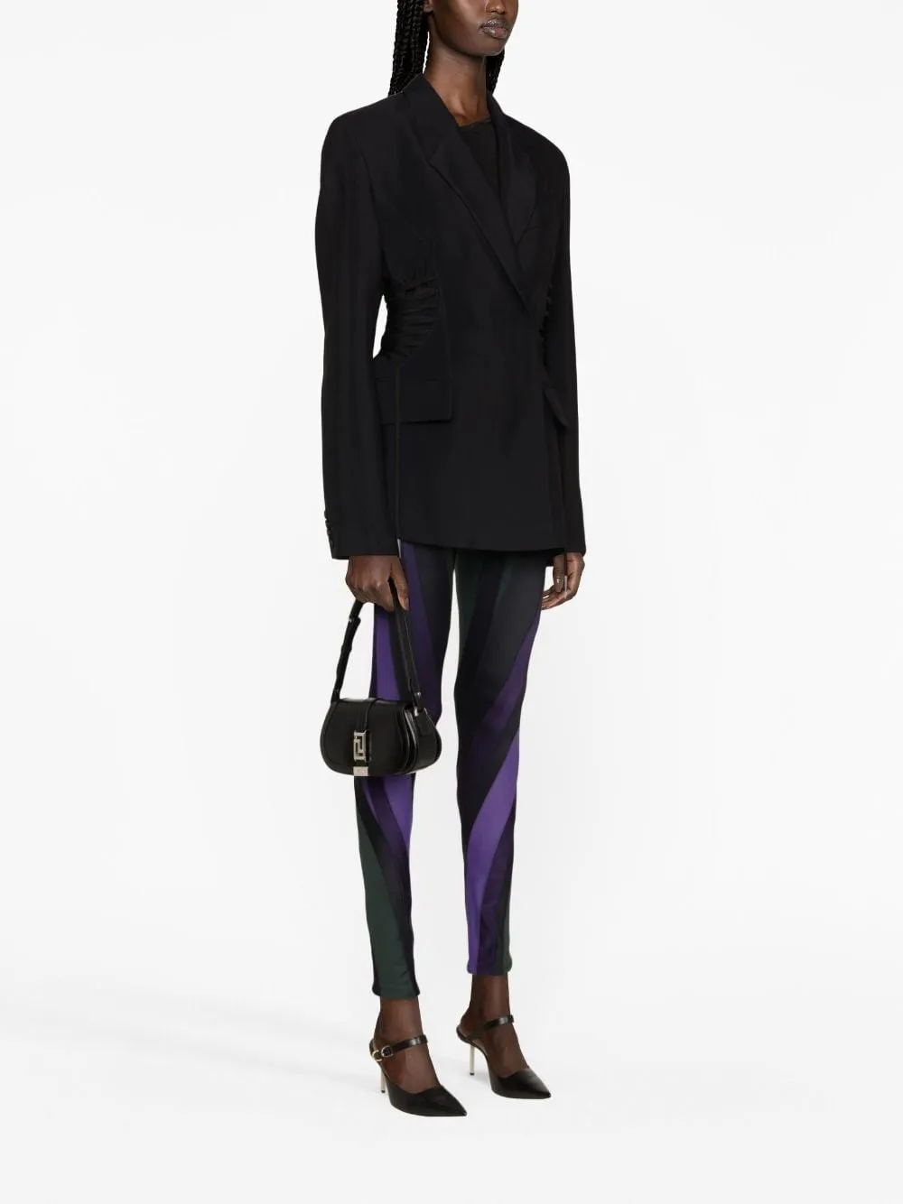 Blazer doppiopetto in nero - donna