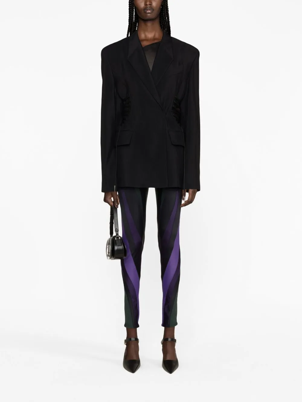 Blazer doppiopetto in nero - donna