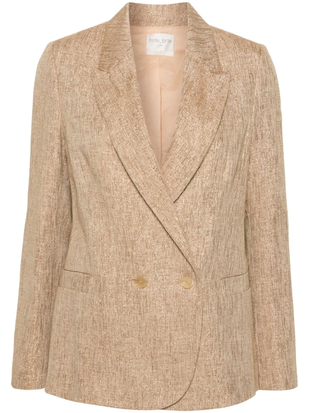 Blazer doppiopetto in oro rosa - donna