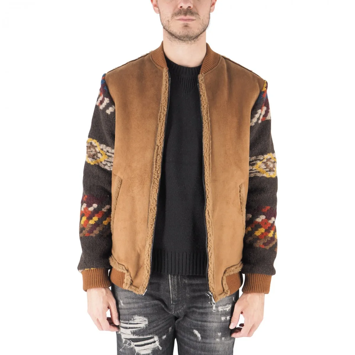 Bomber Con Maniche A Contrasto
