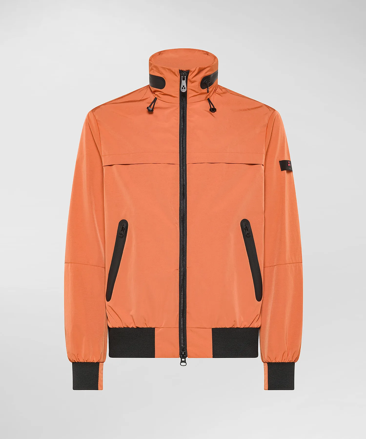 Bomber in nylon con cappuccio estraibile