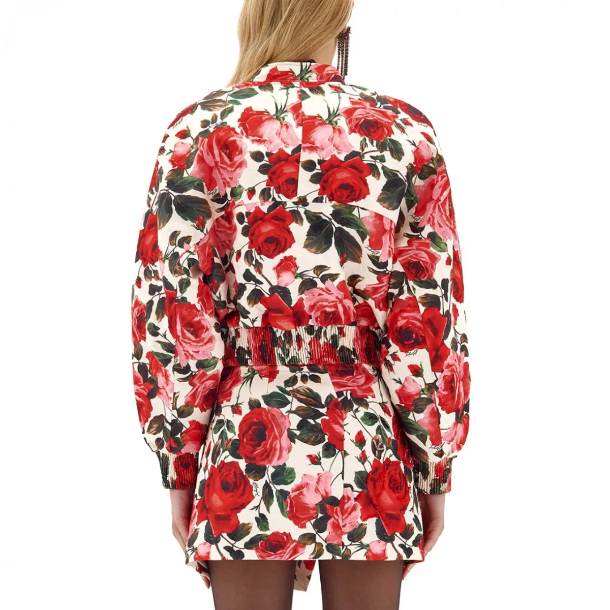Bomber Jacquard Deep Roses