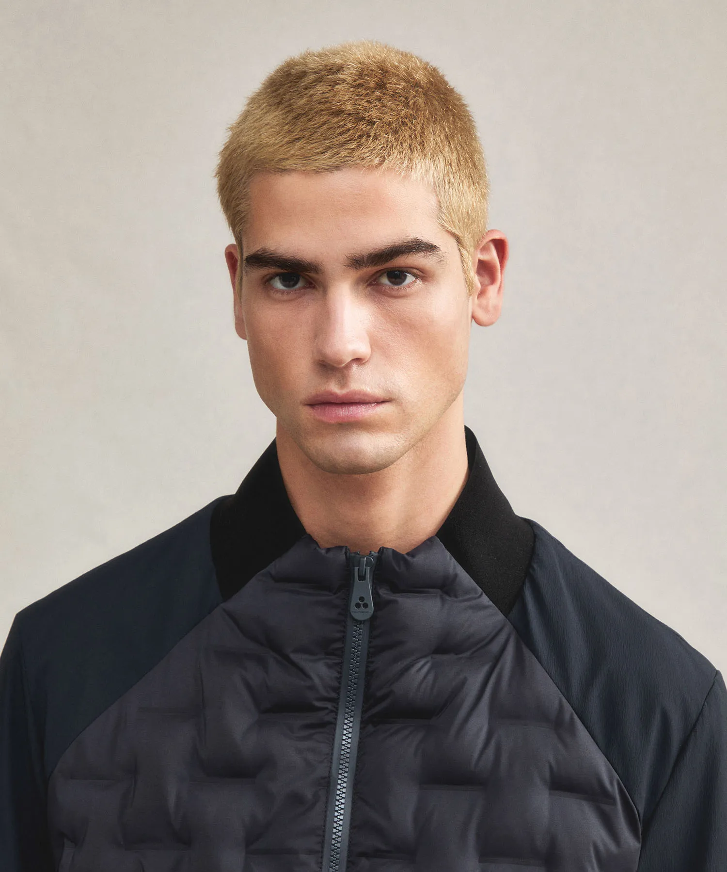 Bomber stretch con imbottitura jaquard