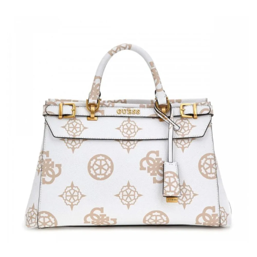 Borsa Donna a Mano GUESS Linea Sestri Logo Luxury colore White Logo