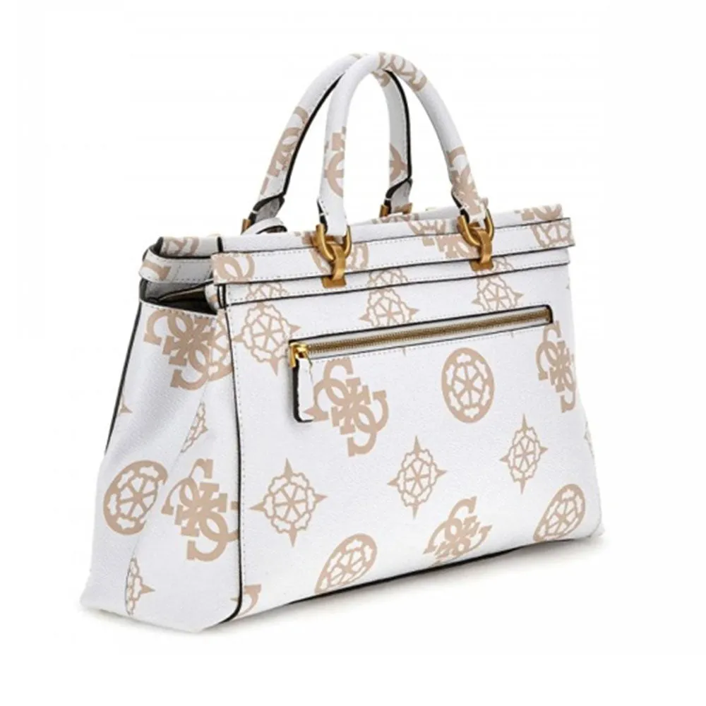 Borsa Donna a Mano GUESS Linea Sestri Logo Luxury colore White Logo
